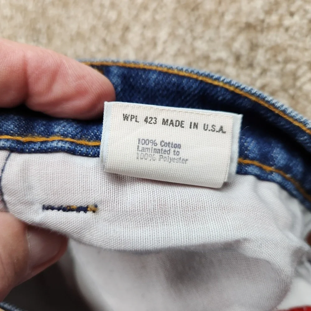 Vtg Lined Levis Pants Mens 33 Blue Jeans Denim‎ Orange Tab USA Men 36x31 Destroy